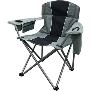 By Salda Kamp Sandalyesi Buz Çantalı Siyah Gri