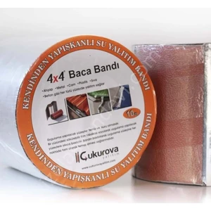 4x4 Kendinden Yapışkanlı Baca ve Tamir Bandı Kırmızı 20CMX10MT