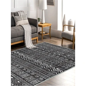 Iskandinav Kilim Desenli Halı, Dokuma Taban Dekoratif Şönil Halı