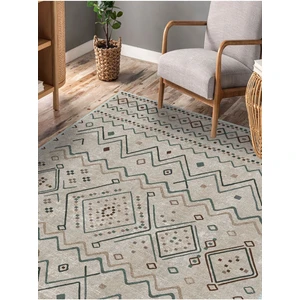 Iskandinav Kilim Desenli Halı, Dokuma Taban Dekoratif Şönil Halı