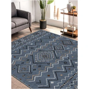 Iskandinav Kilim Desenli Halı, Dokuma Taban Dekoratif Şönil Halı