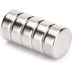Dünya Magnet 5 Adet Çap 12MM x Kalınlık 6mm Güçlü Neodyum Mıknatıs