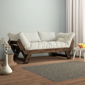 Adalar Masif Ceviz-Kırık Beyaz Renk 2li Kanepe CPT8128-210