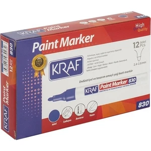 830 Paint Markör Kalem Mavi 12'li