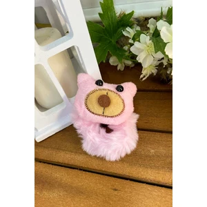 Şubu Tasarım Peluş Figürlü Lastik Toka Açık Pembe SBT383