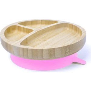 Bambu Yuvarlak Pembe Vakumlu Tabak