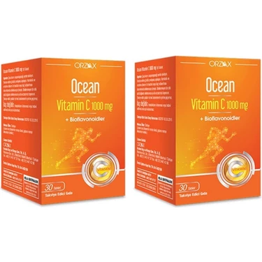 Orzax Vitamin C 1000 Mg 30 Tablet 2'li Paket Fiyatı