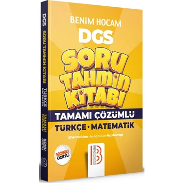 Benim Hocam Yayınları DGS Türkçe Matematik Tamamı Çözümlü Soru Tahmin