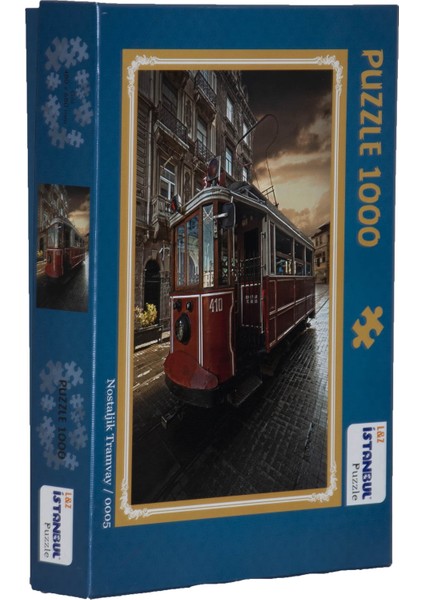 Istanbul Puzzle Nostaljik Karlı Tramvay 1000 Parça Puzzle Yapboz