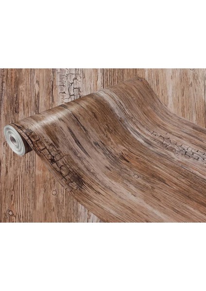 446-2813 Rustik Ahşap Desen Yapışkanlı Folyo (45CM x 2mt)