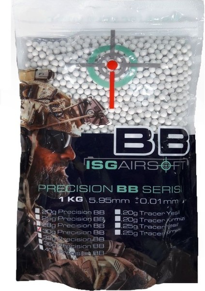 Isg Airsoft 0.30G Bb Boncuk 3300ADET 1kg Paket