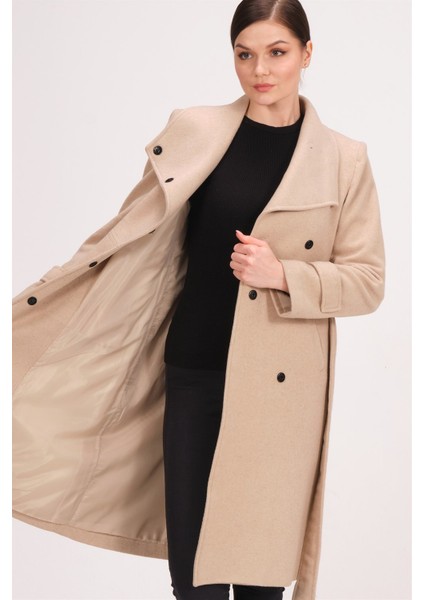 Z6645 Dewberry Bayan Palto-Ekru