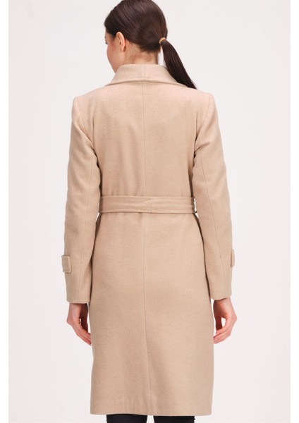 Z6645 Dewberry Bayan Palto-Ekru fiyatları