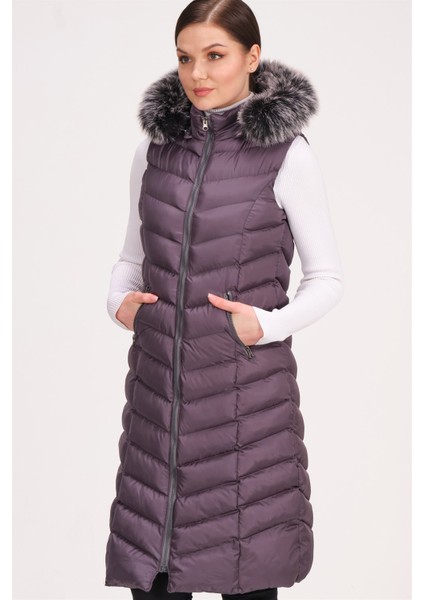Z6684 Dewberry Bayan Yelek-Antrasit