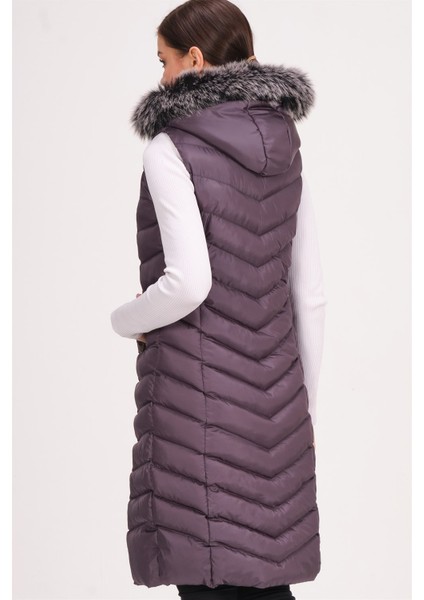 Z6684 Dewberry Bayan Yelek-Antrasit