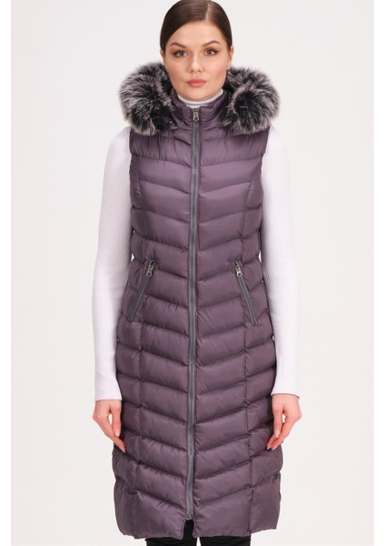 Z6684 Dewberry Bayan Yelek-Antrasit