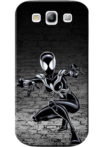 Samsung Galaxy S3 Kılıf GT-I9300 Desen Baskılı Silikon Kapak Spider Girl STK:608