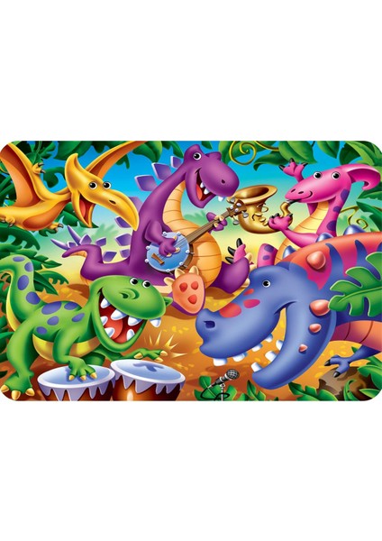 Dinozor 54 Parça Ahşap Çerçeveli Puzzle Yapboz