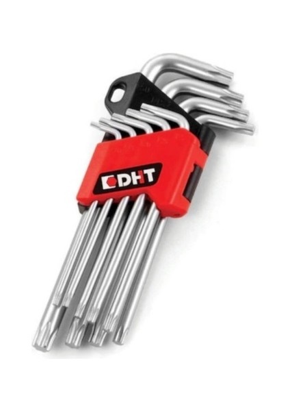 D04241209 9-Lu Torx Allen Anahtar Uzun Seti