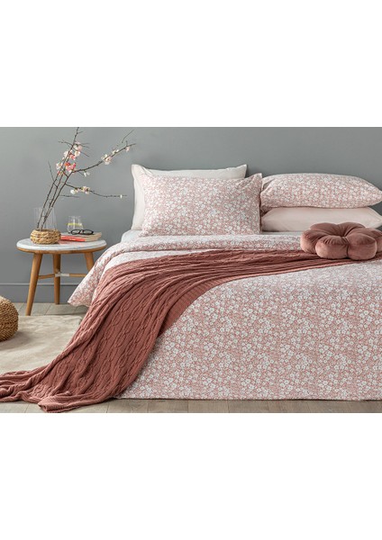 Liberty Bloom Pamuklu Tek Kişilik Nevresim Seti 160 x 220 cm Tarçın