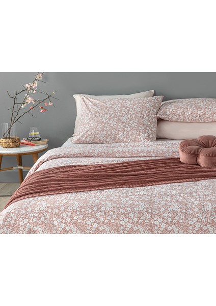 Liberty Bloom Pamuklu Tek Kişilik Nevresim Seti 160 x 220 cm Tarçın
