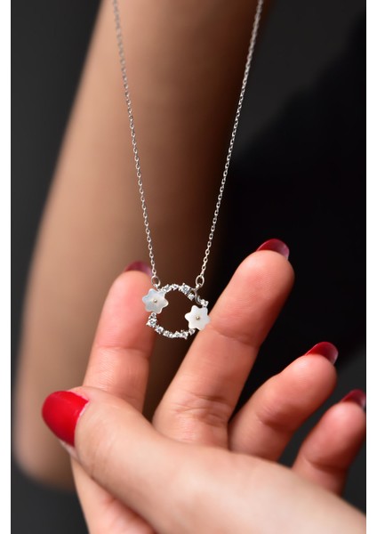 925 Ayar Gümüş Rodyum Kaplama Jasmine Flower Crown Kolye fiyatları