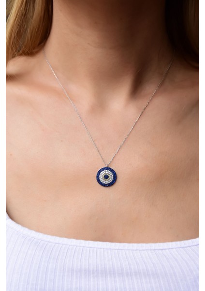 925 Ayar Gümüş Rodyum Kaplama Nazar Kolye modelleri