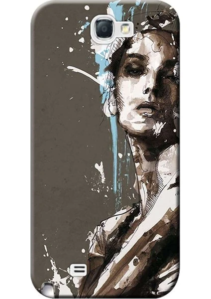 Samsung Galaxy Note 2 Kılıf GT-N7100 Desen Baskılı Silikon Kapak Women STK:212