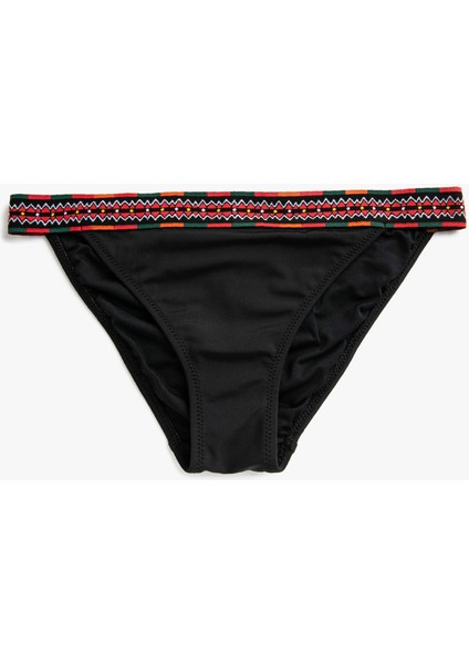 Desenli Lastik Bikini Alt