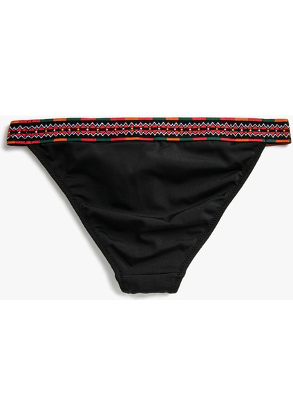 Desenli Lastik Bikini Alt