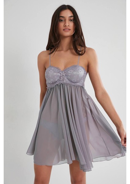 Tül Gipürlü Kadın Gecelik 880 Royal modelleri