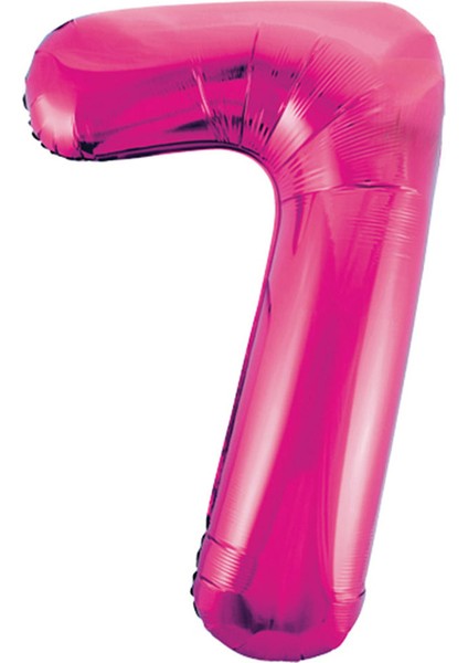 7 Rakam Pembe Folyo Balon 40 cm