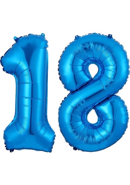 18.yaş Folyo Balon Seti Mavi 40 cm fiyatları
