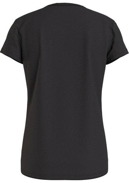 IG0IG01470-MICRO Monogram Top Bisiklet Yaka Normal Kalıp Düz Siyah Kız Çocuk T-Shirt