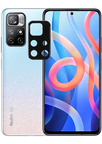 Xiaomi Poco M4 Pro 5g Kamera Lens Koruyucu Cam Siyah