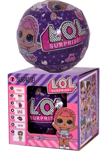 Lol Sürpriz Top Mor Kutulu 7 Sürprizli