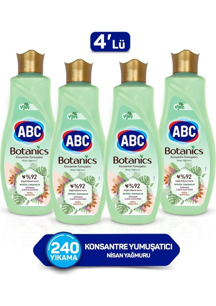 Botanıcs Konsantre Yumuşatıcı Nisan Yağmuru 1440 ml x 4