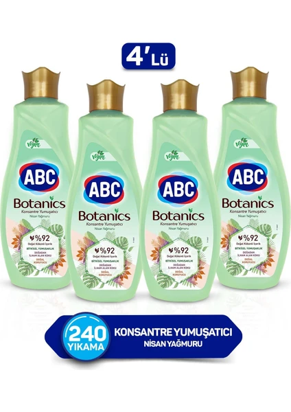 Abc Botanıcs Konsantre Yumuşatıcı Nisan Yağmuru 1440 ml x 4