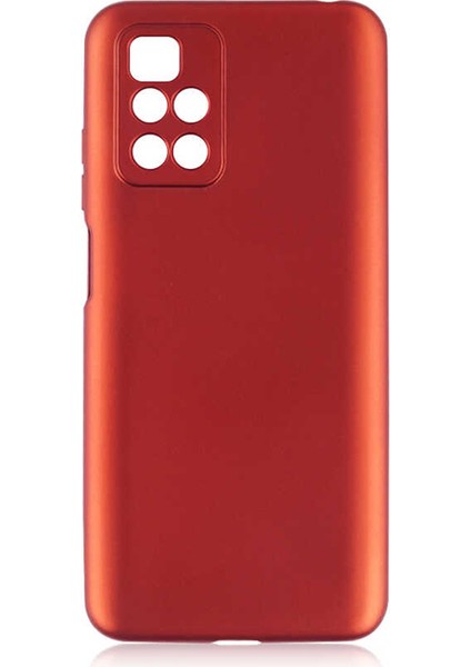 Casestreet Xiaomi Redmi Note 11 4g Kılıf Mat Kamera Korumalı Soft Premier Silikon+Nano Glass Kırmızı