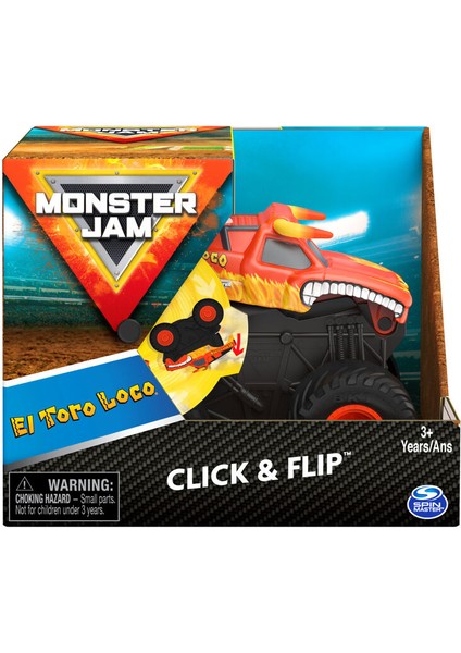 Spin Master Monster Jam 1:43 Click & Flip Araçlar El Toro Loco