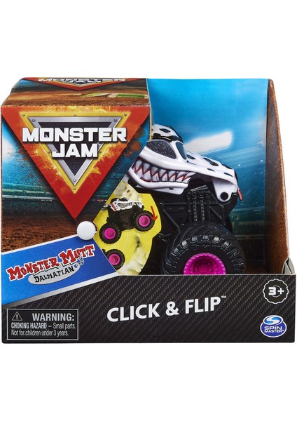 Spin Master Monster Jam 1:43 Click & Flip Araçlar Monster Mutt Dalmatian