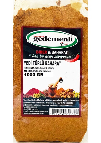 Yedi Türlü Baharat 1kg