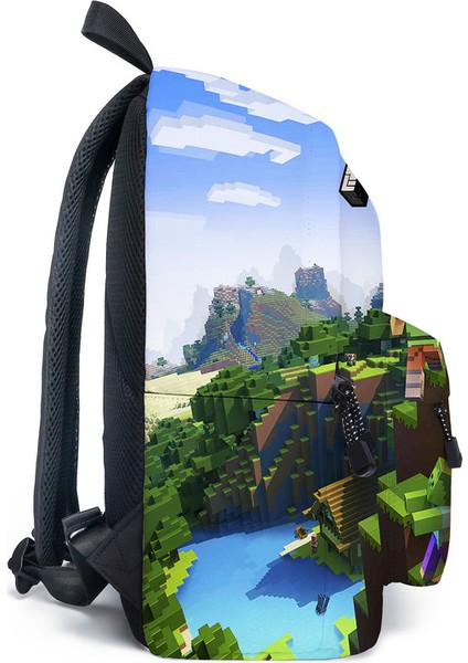 Minecraft Desenli Okul Çantası ve Kalem Kutusu Çok Renkli (Yurt Dışından)