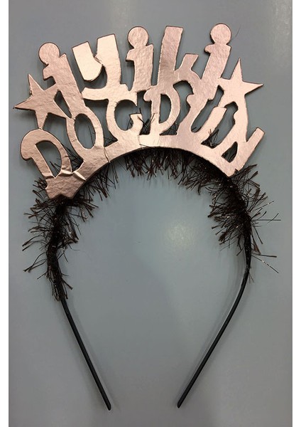 Iyiki Doğdun Yazılı Rose Gold Renk Doğum Günü Parti Tacı