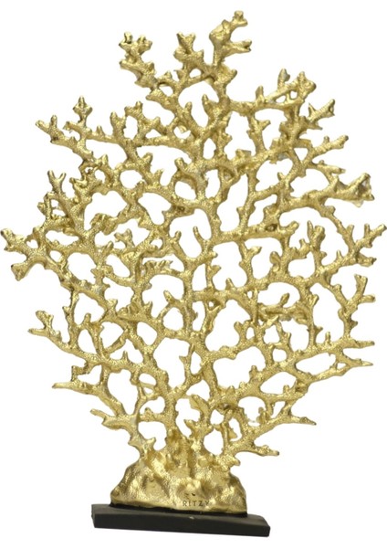 Ev Dekorasyon Modern Dekoratif Ağaç Dalları Büst Heykel Tasarımlı Büyük Biblo Gold Aksesuar - Salon