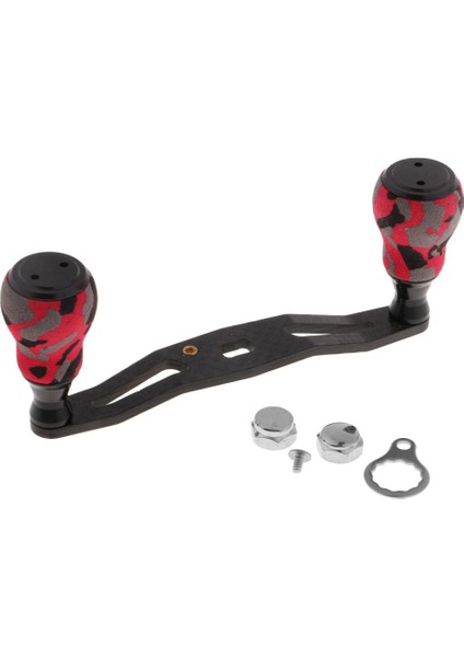 Baitcasting Makaraları Için Eva Topuzlu Karbon Fiber Balıkçılık Makarası Kolu, Kırmızı (Yurt Dışından) fiyatları