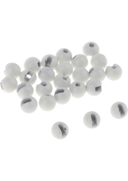 25 Adet Oluklu Tungsten Boncuk Tüp Sinekler Flamalar Fly Bağlama Boncuk Malzemeleri Beyaz (Yurt Dışından) fiyatları