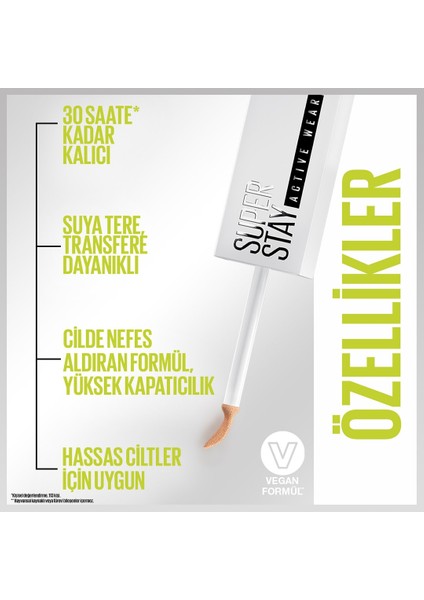 Maybelline Super Stay Active Wear 30H Concealer 10 Fair 10ML fırsatları