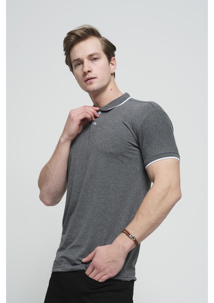 Colton Yakası Biyeli Likralı Slim Fit Erkek Polo Yaka Tshirt fiyatları