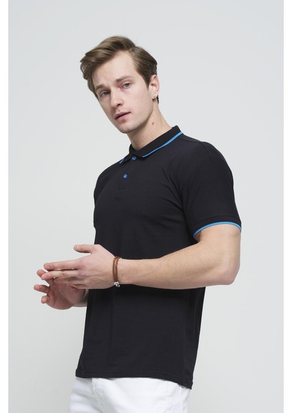 Colton Yakası Biyeli Likralı Slim Fit Erkek Polo Yaka Tshirt fiyatları